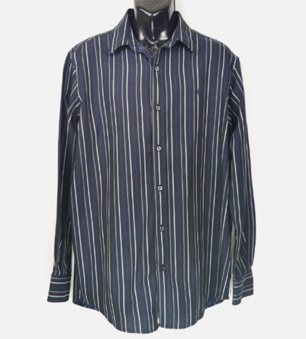 Sean John Men's Size XXXL Black Striped Long Sleeve Button Up Casual Shirt